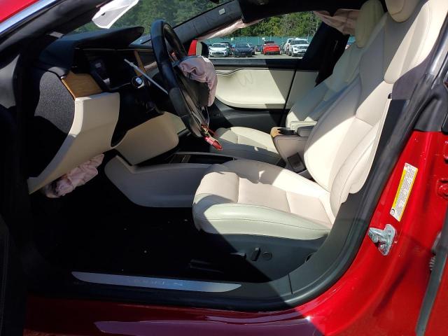 5YJSA1E29LF381844 - 2020 TESLA MODEL S Rot Foto 7
