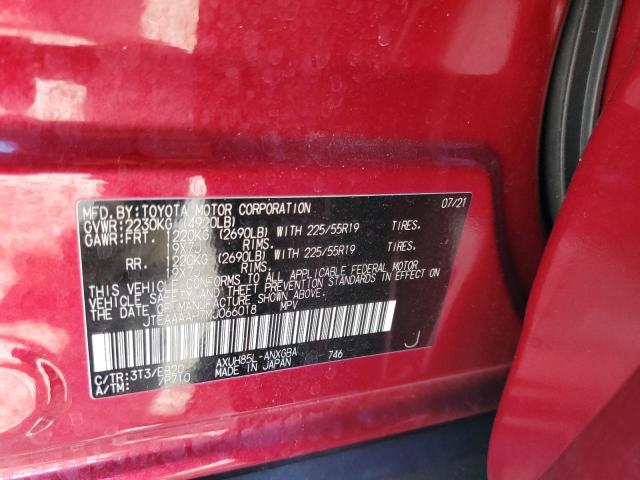 JTEAAAAH7MJ066018 - 2021 TOYOTA VENZA LE RED photo 14