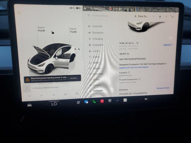 7SAYGDEE4PF624392 - 2023 TESLA MODEL Y Beyaz fotoğraf 9