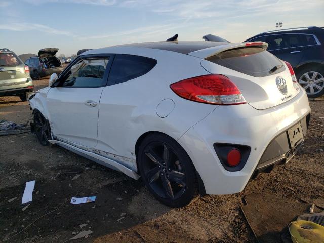 KMHTC6AE8FU217942 - 2015 HYUNDAI VELOSTER TURBO WHITE photo 2