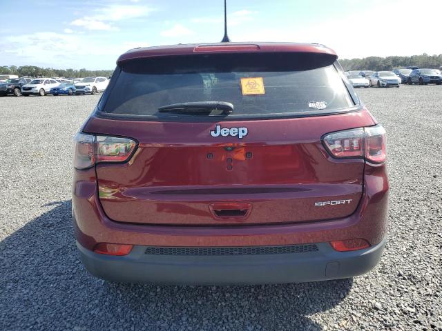 3C4NJCAB2LT199001 - 2020 JEEP COMPASS SPORT BURGUNDY photo 6