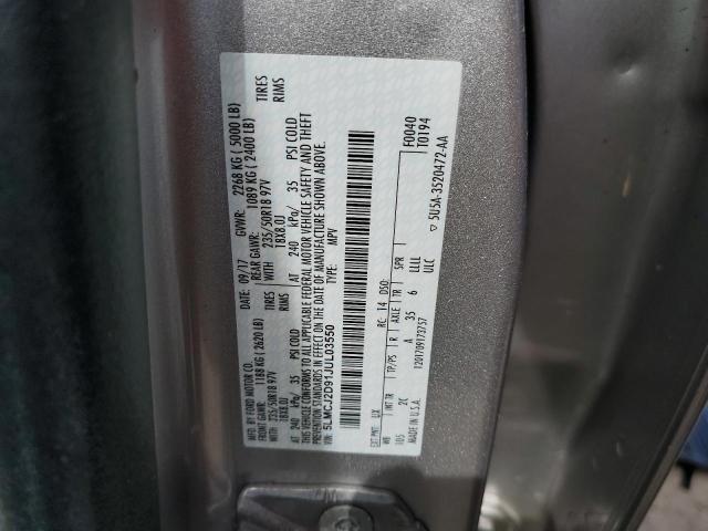 5LMCJ2D91JUL03550 - 2018 LINCOLN MKC SELECT فضي صورة 14