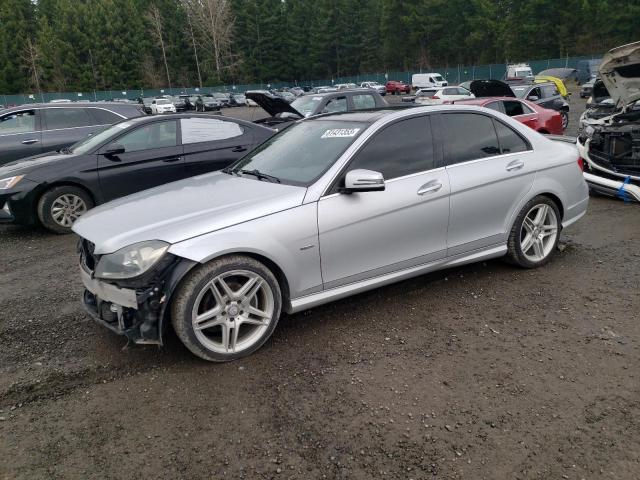 WDDGF4HB1CA654360 - 2012 MERCEDES-BENZ C 250 SILVER photo 1