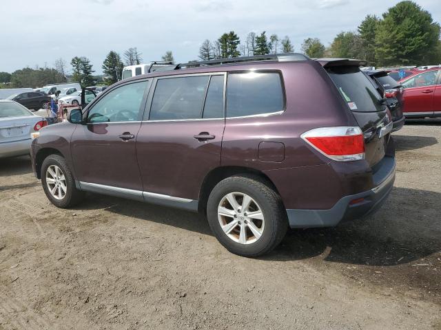 5TDBK3EHXDS279124 - 2013 TOYOTA HIGHLANDER BASE Bordo foto 2