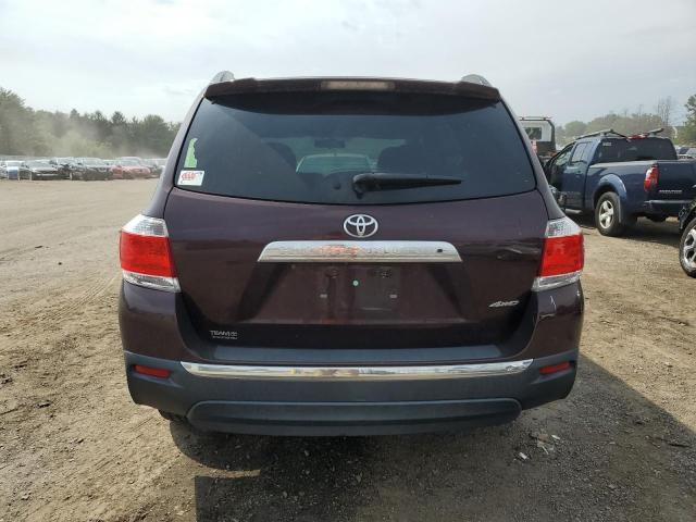 5TDBK3EHXDS279124 - 2013 TOYOTA HIGHLANDER BASE Bordo foto 6