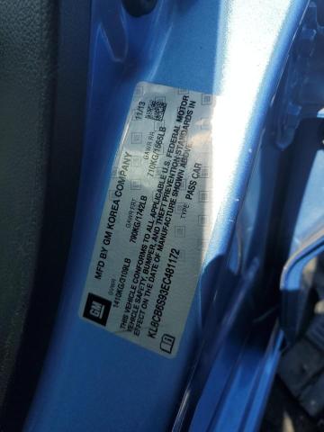 KL8CB6S93EC481172 - 2014 CHEVROLET SPARK LS BLUE photo 12