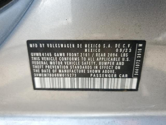 3VWEM7BU6RM015273 - 2024 VOLKSWAGEN JETTA SE SILVER photo 12