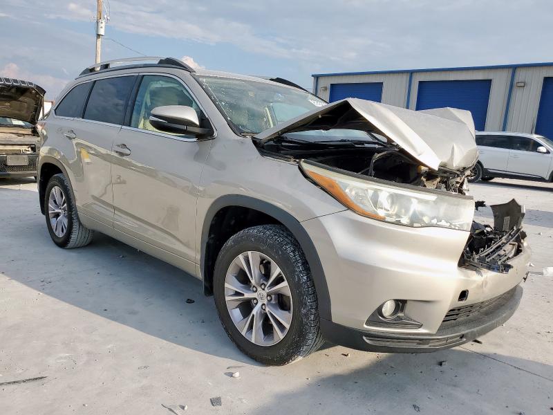 5TDKKRFHXFS074150 - 2015 TOYOTA HIGHLANDER XLE ოქროსფერი ფოტო 4