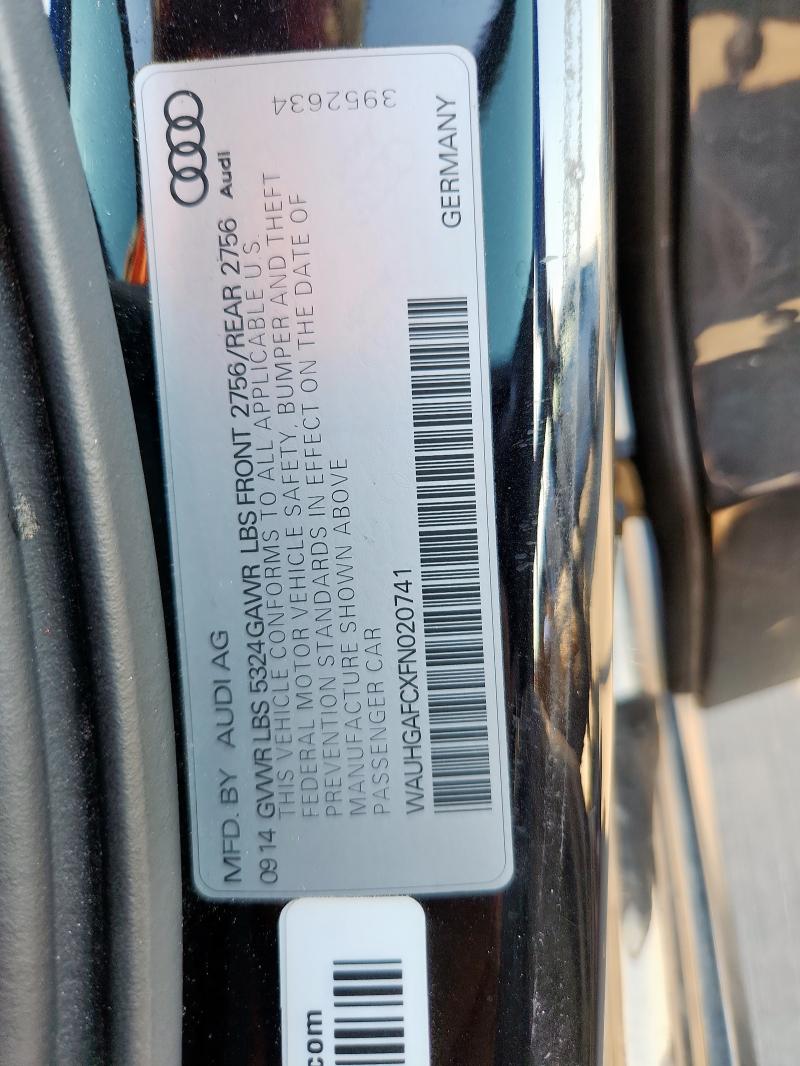 WAUHGAFCXFN020741 - 2015 AUDI A6 PRESTIGE Siyah fotoğraf 12