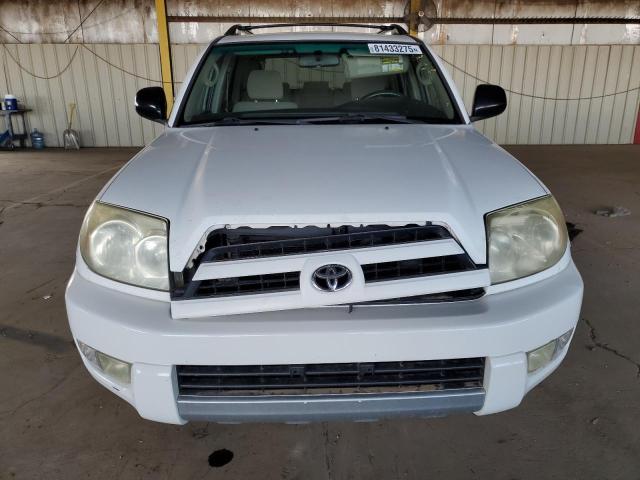JTEZU14R948010989 - 2004 TOYOTA 4RUNNER SR5 WHITE photo 5