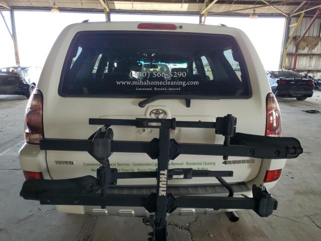 JTEZU14R948010989 - 2004 TOYOTA 4RUNNER SR5 WHITE photo 6