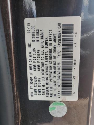 1HGCT1B82FA008375 - 2015 HONDA ACCORD EXL ყავისფერი ფოტო 12