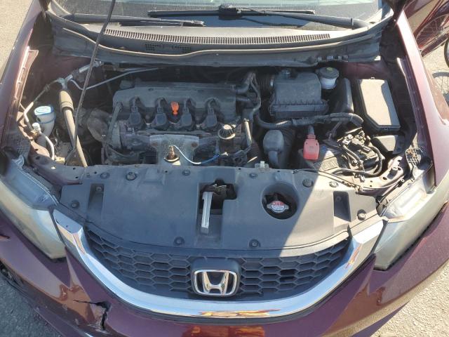 19XFB2F5XFE284384 - 2015 HONDA CIVIC LX BURGUNDY photo 11