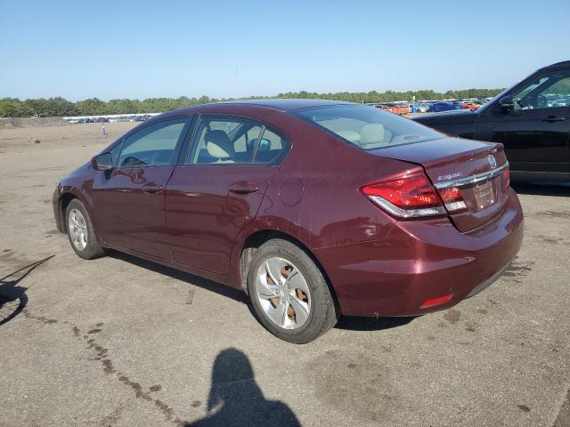 19XFB2F5XFE284384 - 2015 HONDA CIVIC LX BURGUNDY photo 2