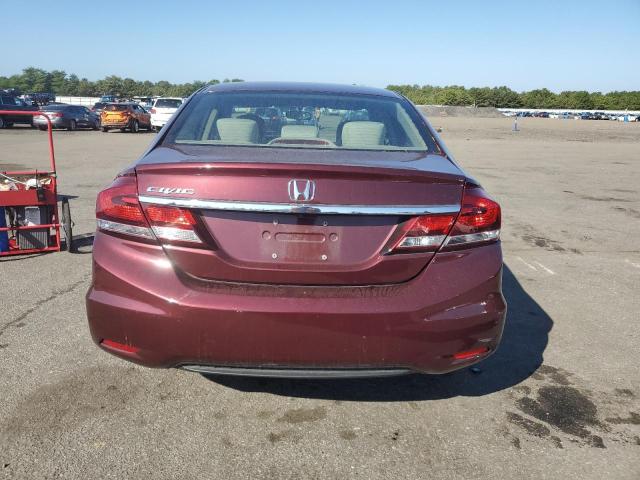 19XFB2F5XFE284384 - 2015 HONDA CIVIC LX BURGUNDY photo 6