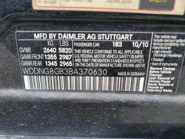 WDDNG8GB3BA370630 - 2011 MERCEDES-BENZ S 550 4MATIC BLACK photo 12