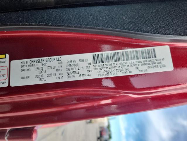 1C4HJWEG7CL237208 - 2012 JEEP WRANGLER U SAHARA BURGUNDY photo 14