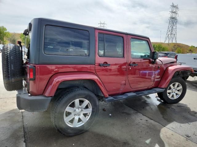 1C4HJWEG7CL237208 - 2012 JEEP WRANGLER U SAHARA BURGUNDY photo 3