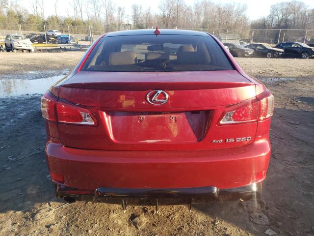 JTHCF5C22C5053049 - 2012 LEXUS IS 250 RED photo 6