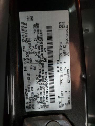 1FMCU0F79FUC65423 - 2015 FORD ESCAPE S رمادي صورة 13