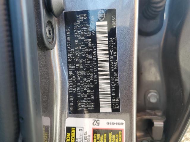4T1G11AK1PU186213 - 2023 TOYOTA CAMRY SE NIGHT SHADE GRAY photo 12