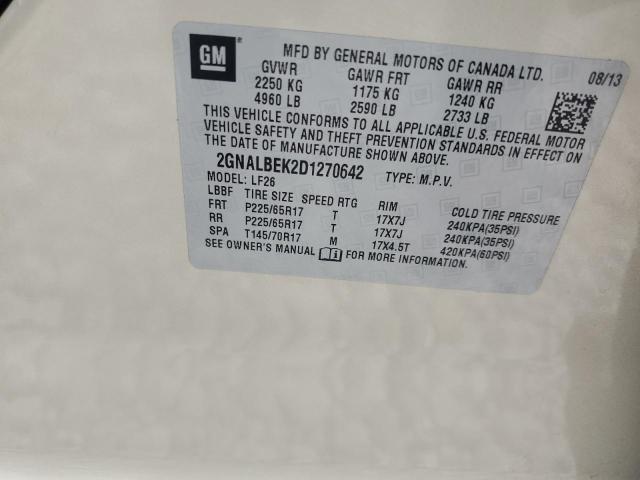 2GNALBEK2D1270642 - 2013 CHEVROLET EQUINOX LS 米色 照片 13