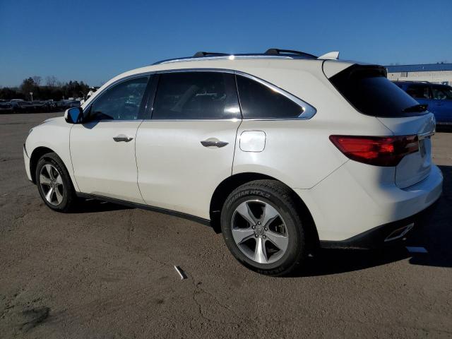 5FRYD4H27GB047749 - 2016 ACURA MDX WHITE photo 2