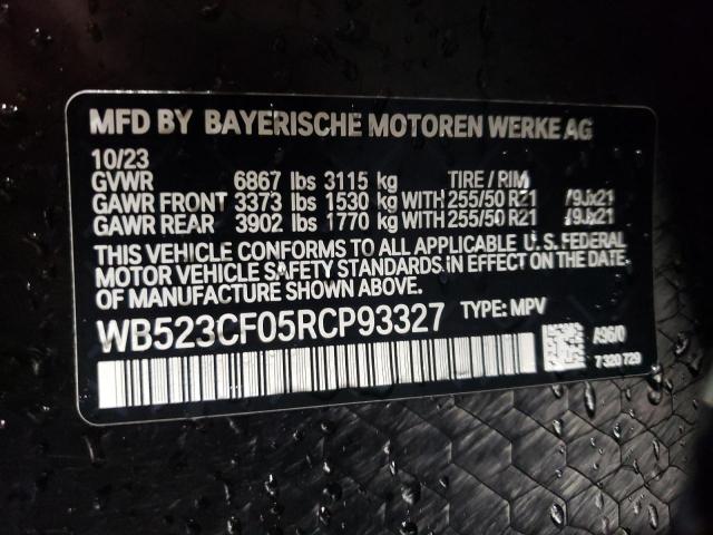 WB523CF05RCP93327 - 2024 BMW IX XDRIVE50 WHITE photo 13