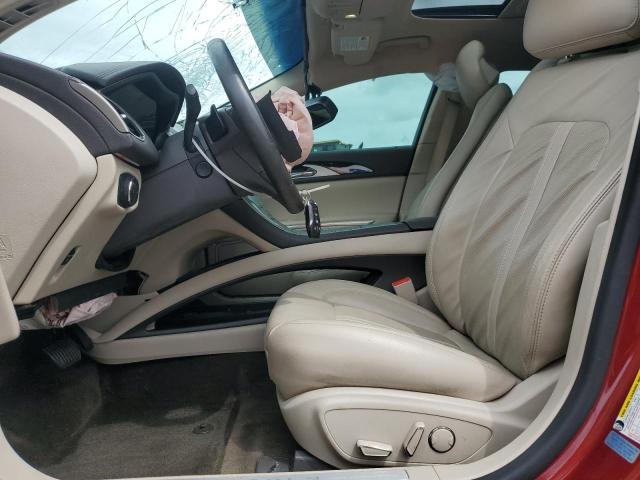 3LN6L2G95GR606238 - 2016 LINCOLN MKZ RED photo 7