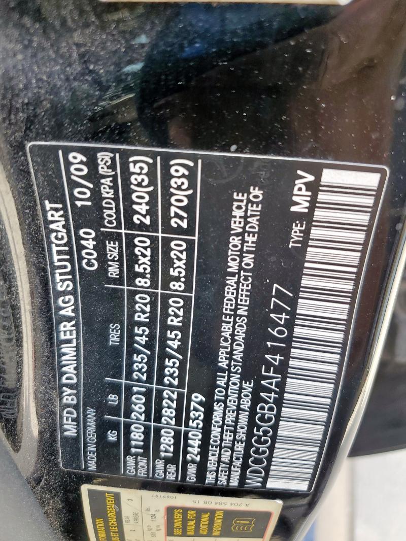 WDCGG5GB4AF416477 - 2010 MERCEDES-BENZ GLK 350 BLACK photo 12