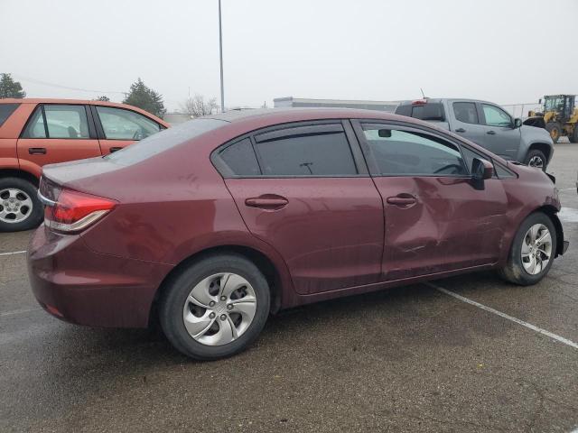 19XFB2F50EE023392 - 2014 HONDA CIVIC LX BURGUNDY photo 3