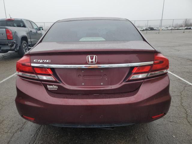 19XFB2F50EE023392 - 2014 HONDA CIVIC LX BURGUNDY photo 6