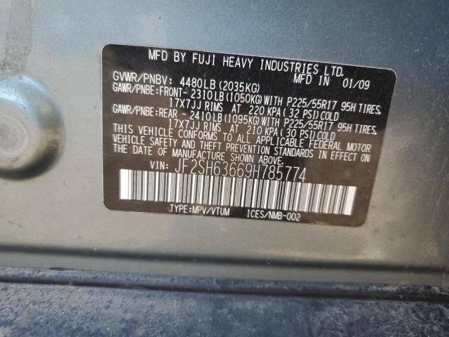 JF2SH63669H785774 - 2009 SUBARU FORESTER 2.5X PREMIUM ვერცხლისფერი ფოტო 13