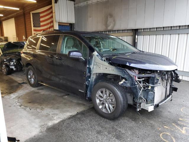 5TDBRKEC7MS074130 - 2021 TOYOTA SIENNA LE BLUE photo 4