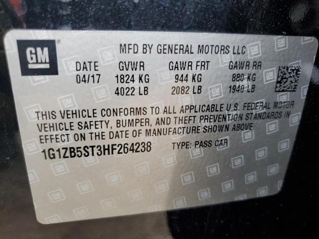 1G1ZB5ST3HF264238 - 2017 CHEVROLET MALIBU LS Qara foto 12