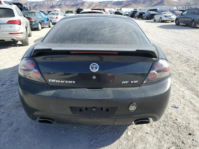 KMHHN66F28U267210 - 2008 HYUNDAI TIBURON GT BLACK photo 6