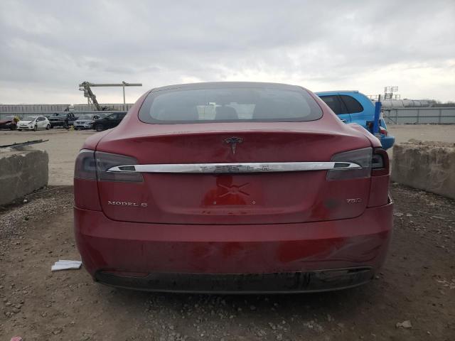 5YJSA1E25JF281172 - 2018 TESLA MODEL S RED photo 6