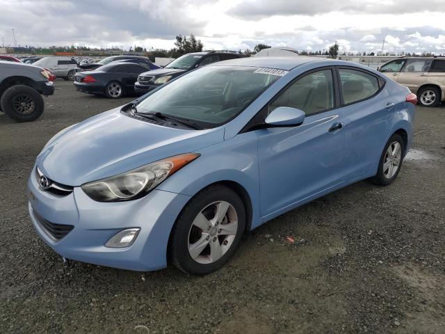 KMHDH4AE9CU325038 - 2012 HYUNDAI ELANTRA GLS BLUE photo 1