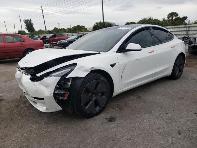 5YJ3E1EA3MF085252 - 2021 TESLA MODEL 3 WHITE photo 1