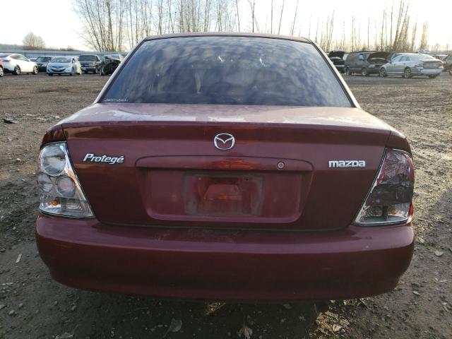 JM1BJ225930119308 - 2003 MAZDA PROTEGE DX RED photo 6