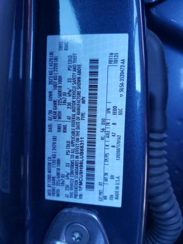 1FMCU9H98LUB68311 - 2020 FORD ESCAPE SEL BLUE photo 13