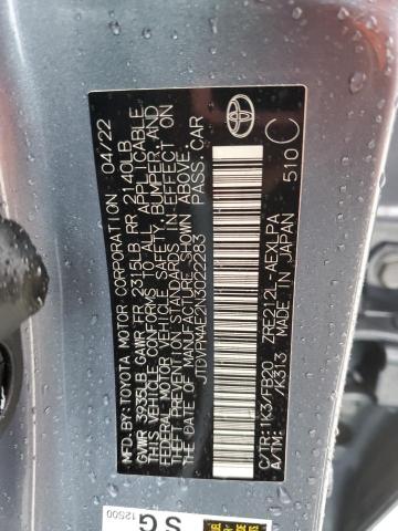 JTDVPMAE2N3022283 - 2022 TOYOTA COROLLA LE BLUE photo 13