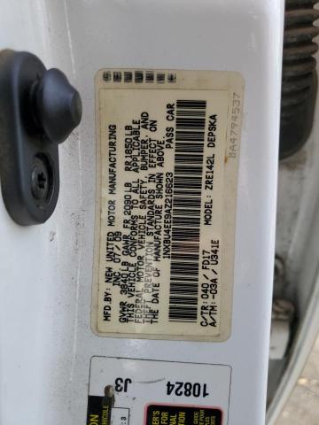 1NXBU4EE9AZ216623 - 2010 TOYOTA COROLLA BASE Սպիտակ լուսանկար 12