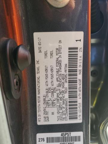 5TFCZ5AN0HX086651 - 2017 TOYOTA TACOMA DOUBLE CAB GRAY photo 12