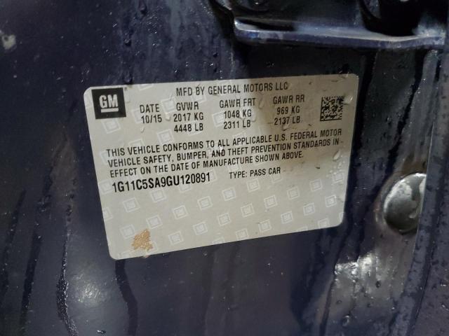 1G11C5SA9GU120891 - 2016 CHEVROLET MALIBU LIM LT 蓝色 照片 13