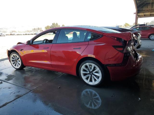 5YJ3E1EA8NF303798 - 2022 TESLA MODEL 3 红色 照片 2