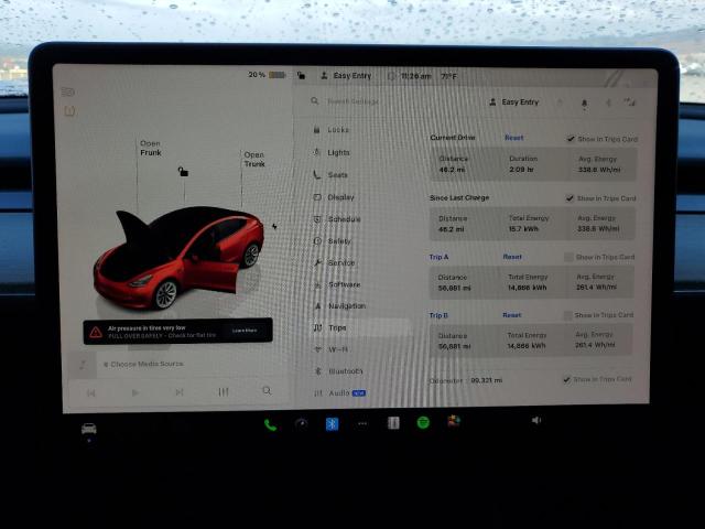5YJ3E1EA8NF303798 - 2022 TESLA MODEL 3 红色 照片 9