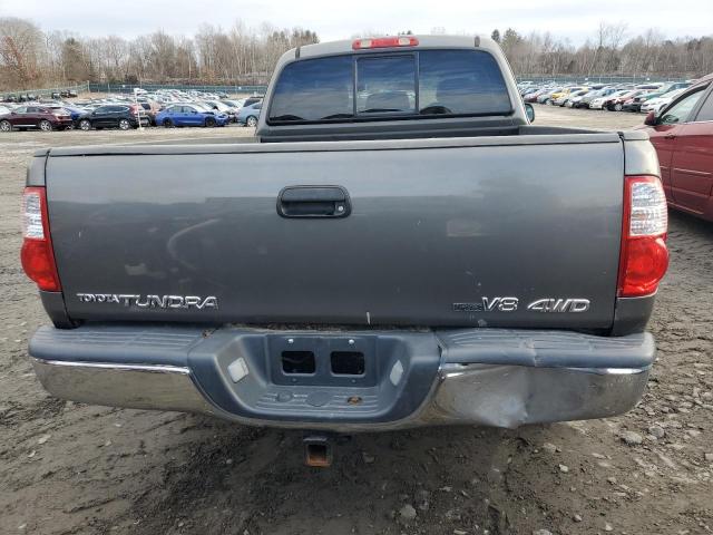 5TBBT44185S467206 - 2005 TOYOTA TUNDRA ACCESS CAB SR5 GRAY photo 6