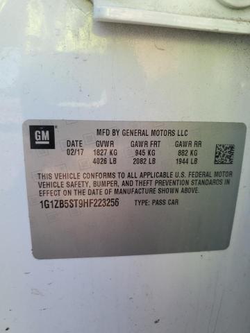 1G1ZB5ST9HF223256 - 2017 CHEVROLET MALIBU LS თეთრი ფოტო 12