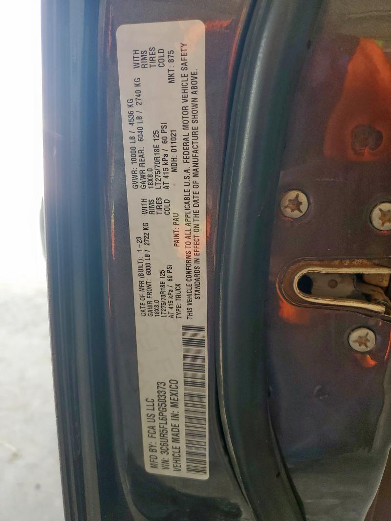 3C6UR5FL6PG503373 - 2023 RAM 2500 LARAMIE Gri fotoğraf 12